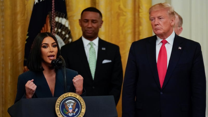 Kim Kardashian is invited to speak by U.S. President Donald Trump during an event celebrating the second chance hiring re-entry program for former inmates