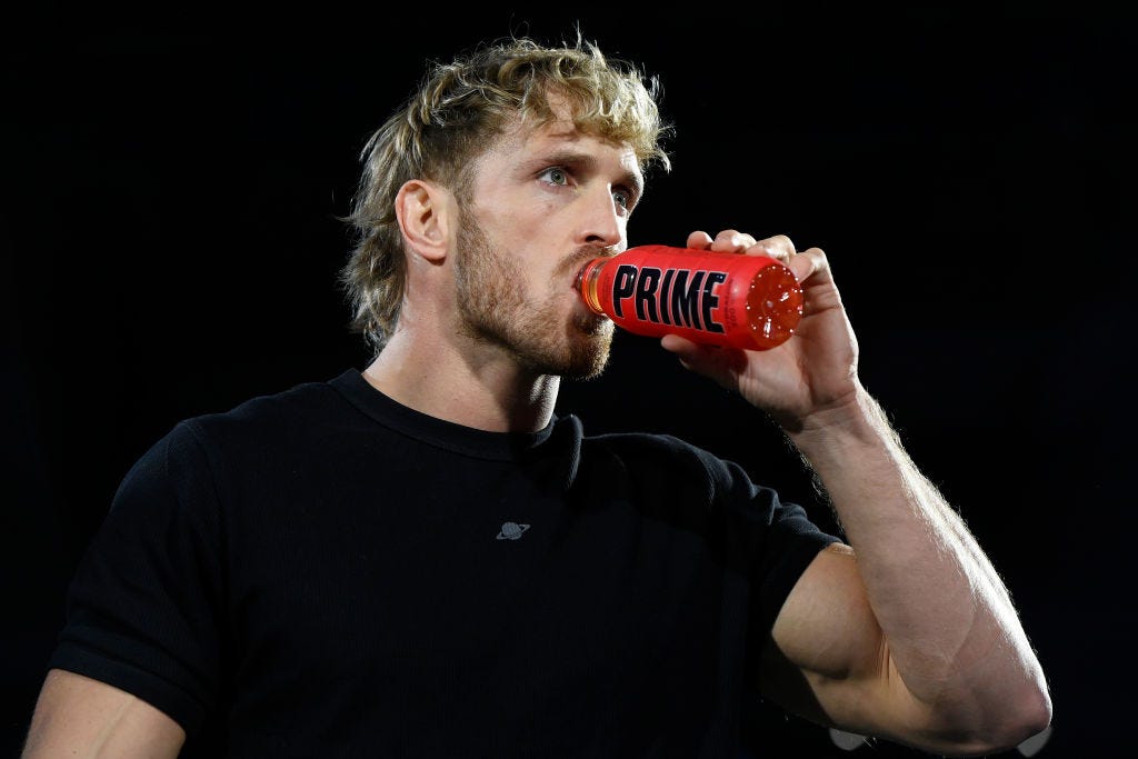 Logan Paul drinking Prime