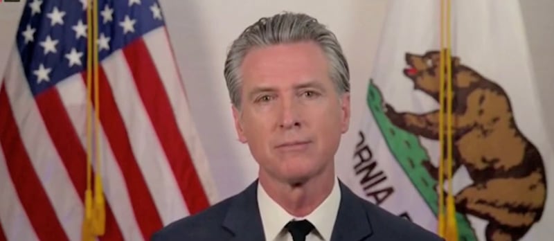 Gavin Newsom has lashed out at Donald Trump.