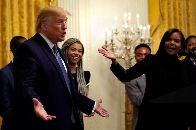 Candace Owens attends President Donald Trump's Young Black Leadership Summit at the White House in 2019.