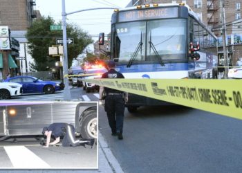 MTA bus strikes elderly man crossing NYC street, leaving him in critical condition, surveillance footage shows