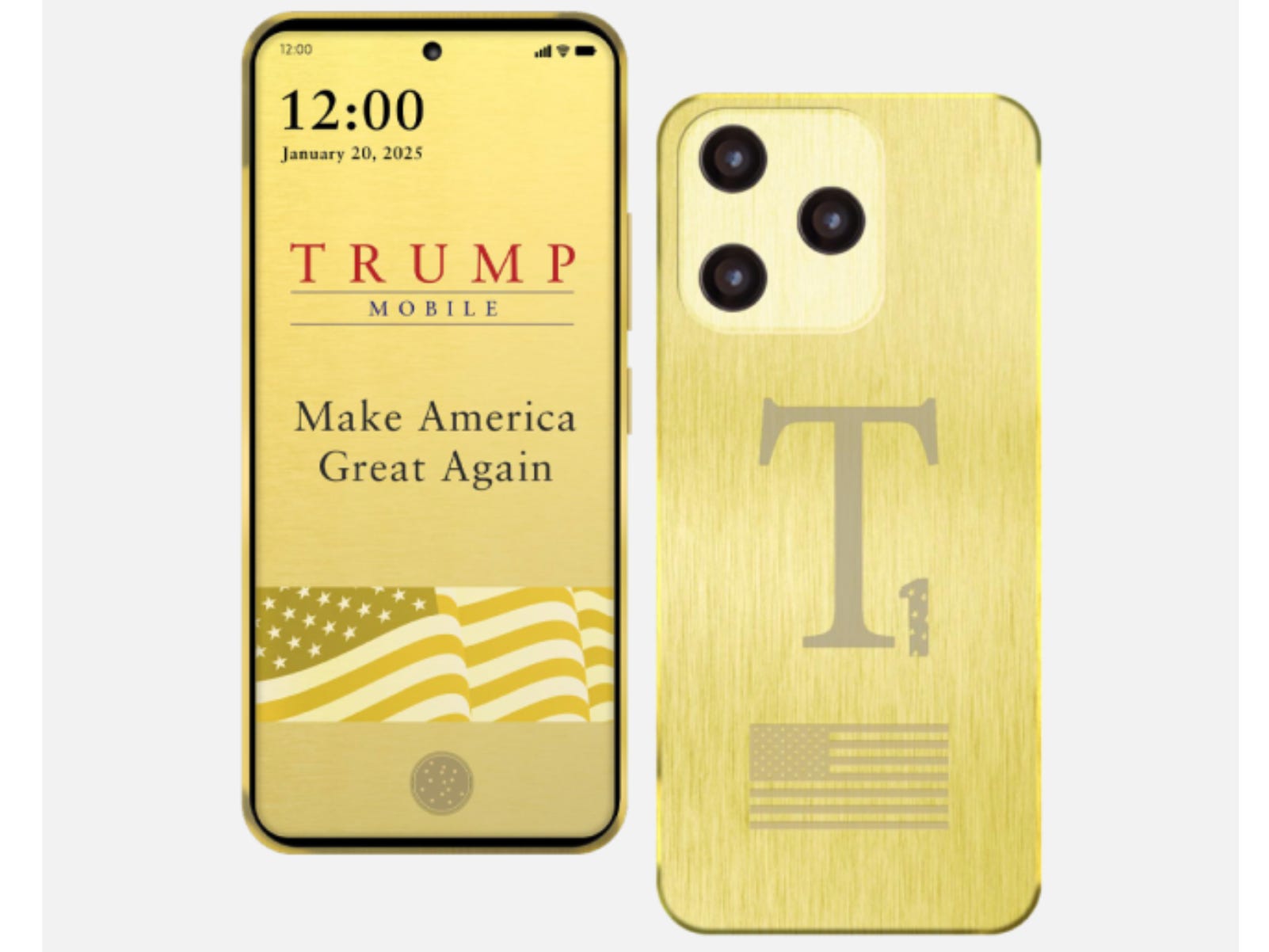 An image of the T1 phone from Trump Mobile