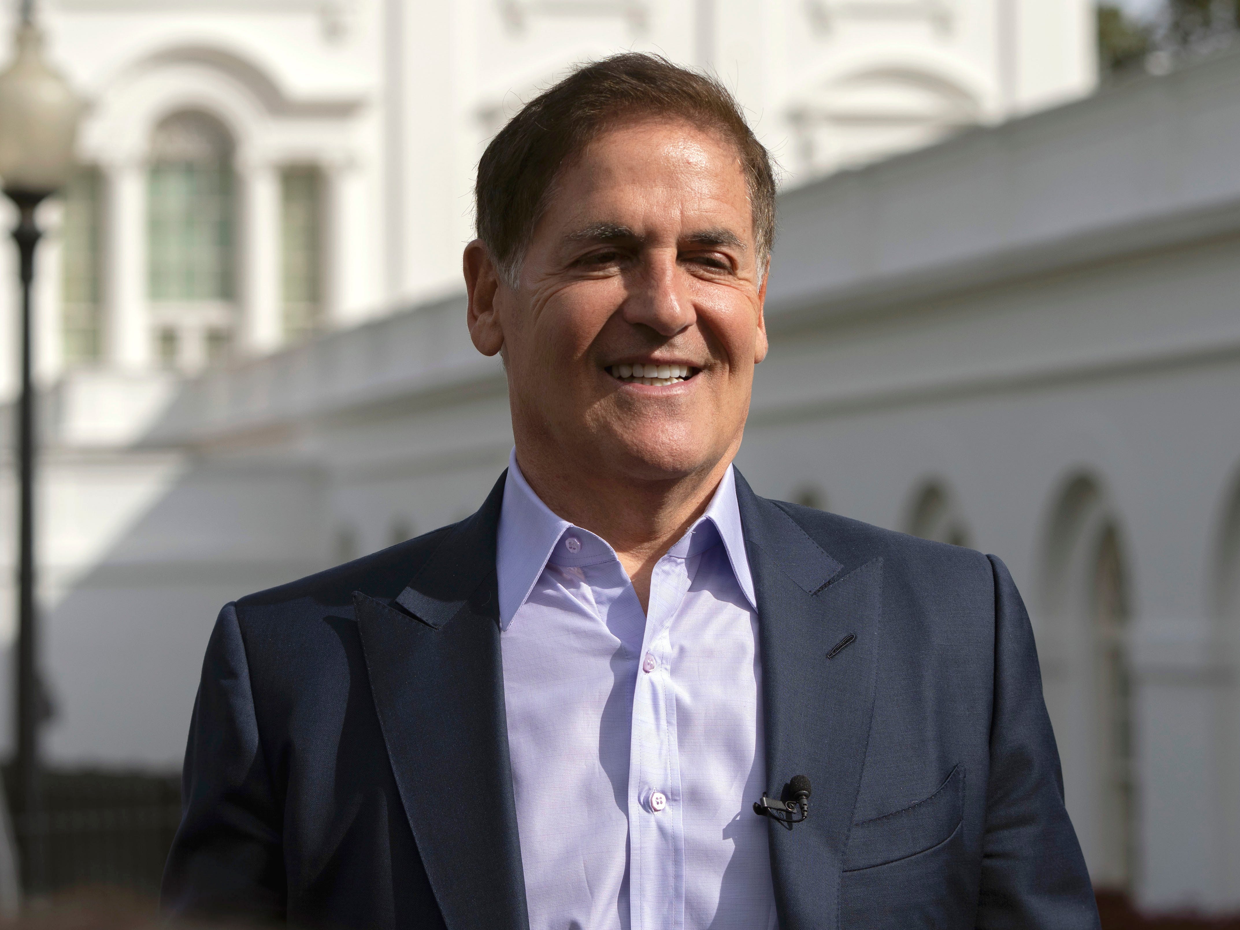 Mark Cuban outside the White House, on March 4, 2024.