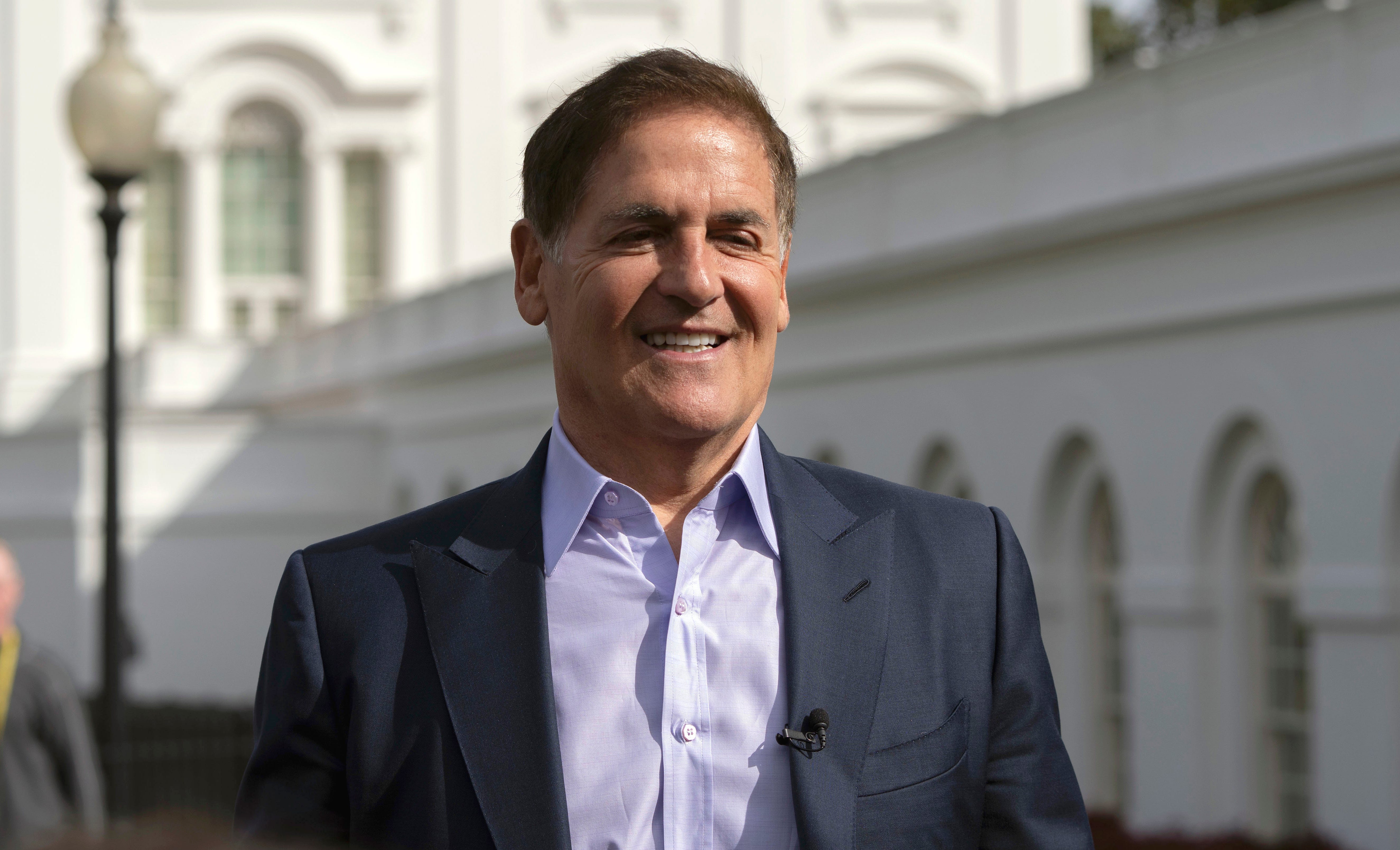 Mark Cuban outside the White House, on March 4, 2024.