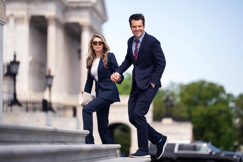 Ginger Luckey Gaetz showed her support for husband Matt Gaetz after he withdrew his nomination as attorney general in 2024.