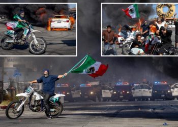 Mexican flag-waving masked protester becomes the symbol of LA anti-ICE riots: ‘Perfect propaganda for Trump’