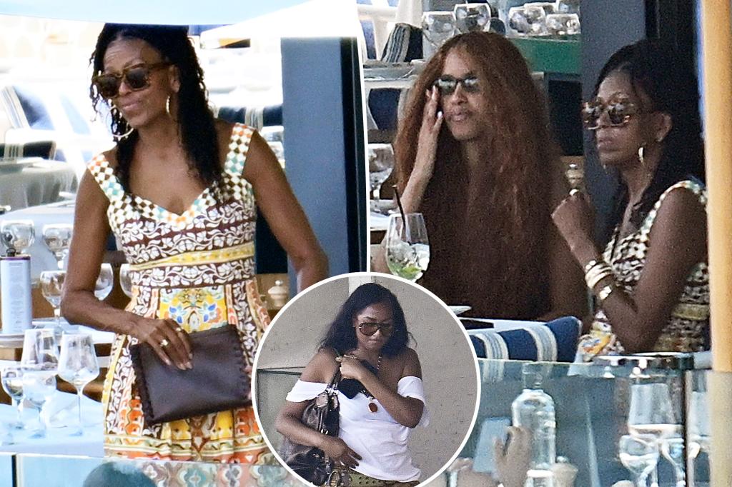 Michelle Obama enjoys relaxing tropical getaway with daughters Malia and Sasha