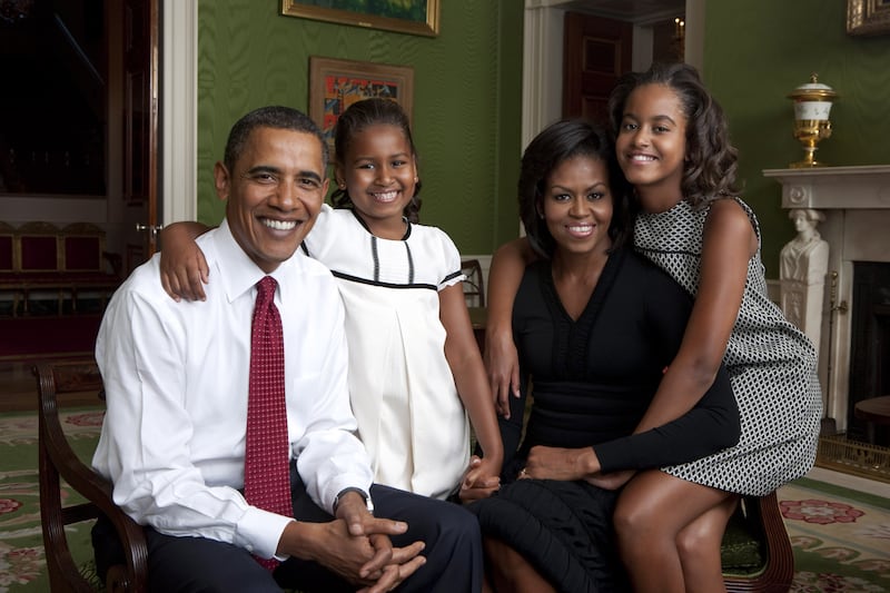 The Obamas family portrait.