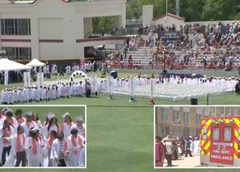 More than 150 people sickened in crippling heat at NJ high school graduation