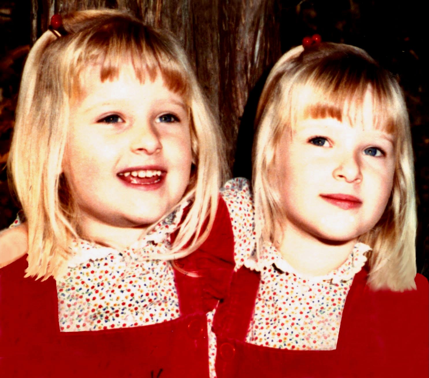 Identical twin girls