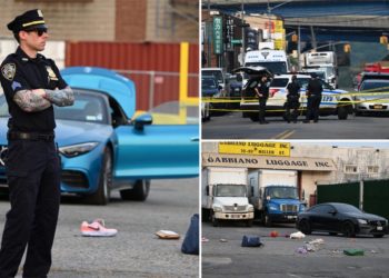 NYPD cop fires at armed BMW thieves who tried to mow down officers during heist from Queens shop: cops