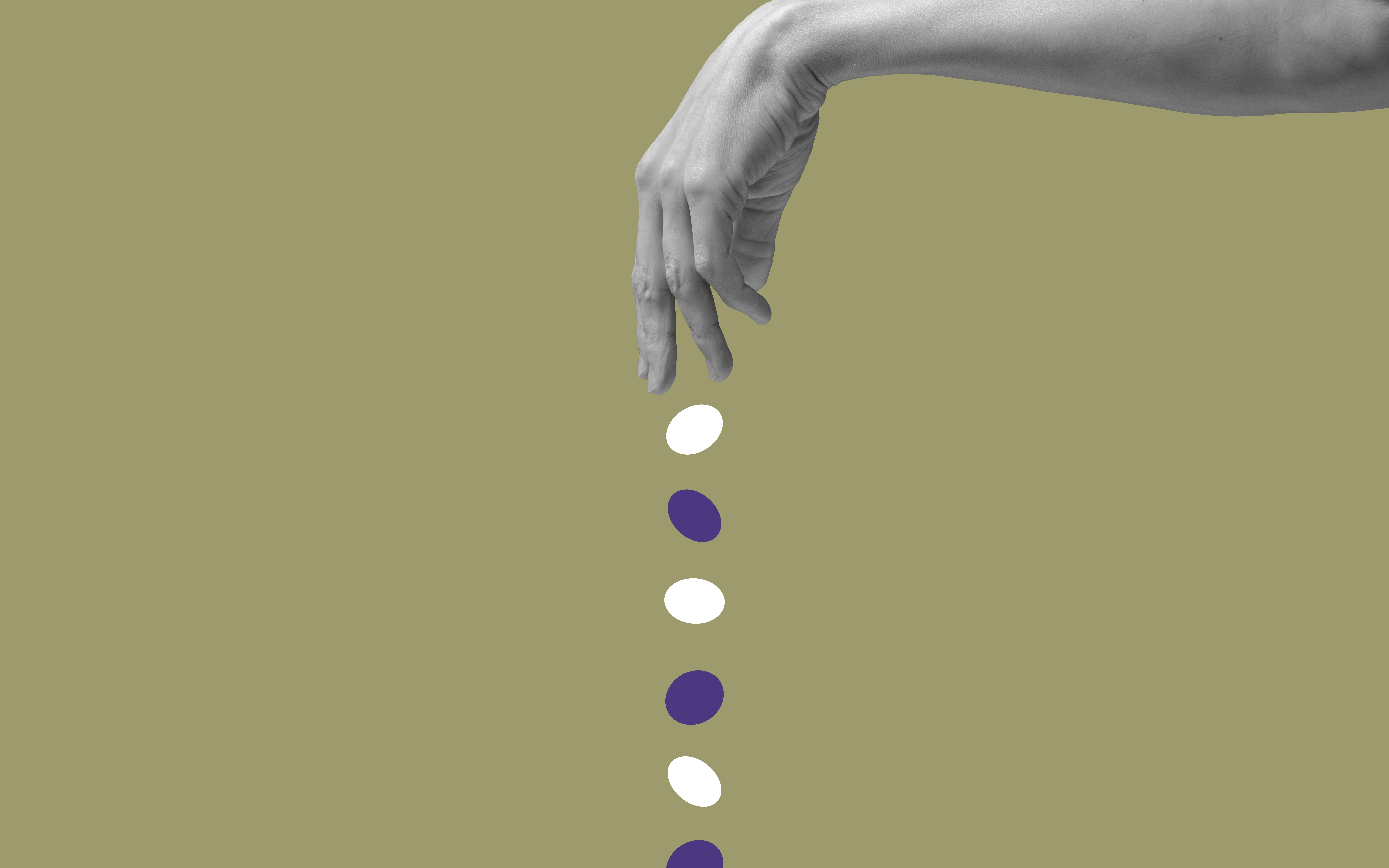 A hand dropping currency