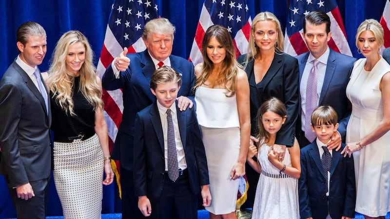 The Trump family in 2015