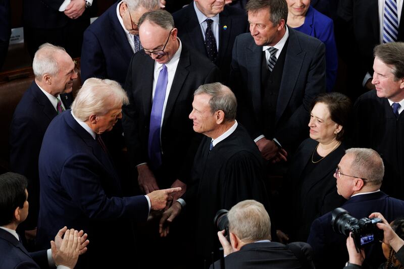 Donald Trump and John Roberts