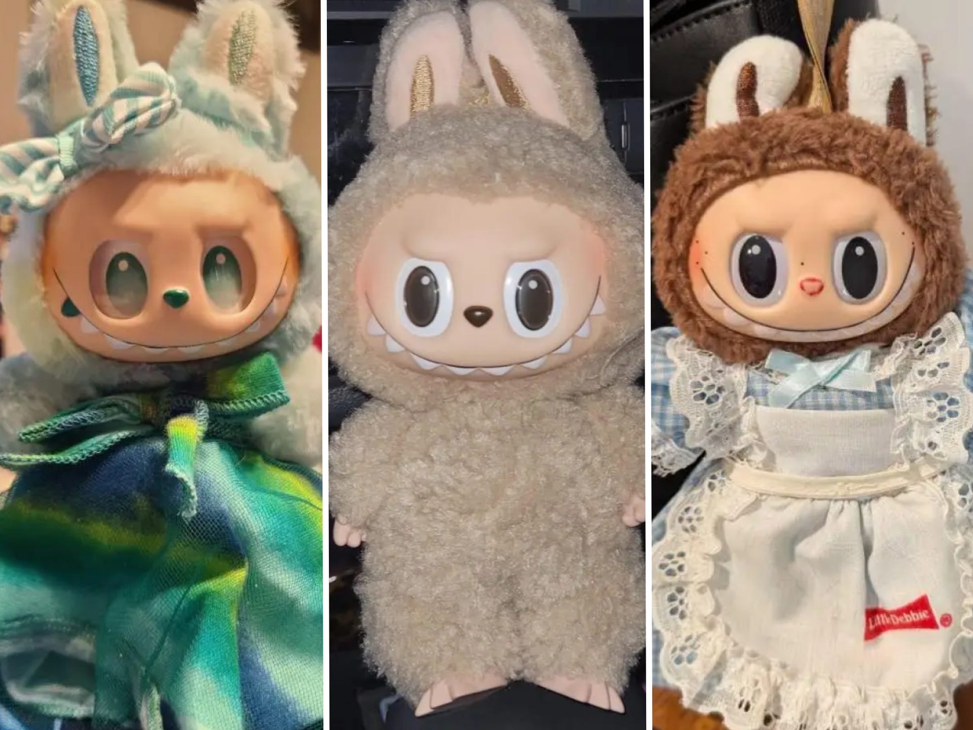 three labubus and lafufus