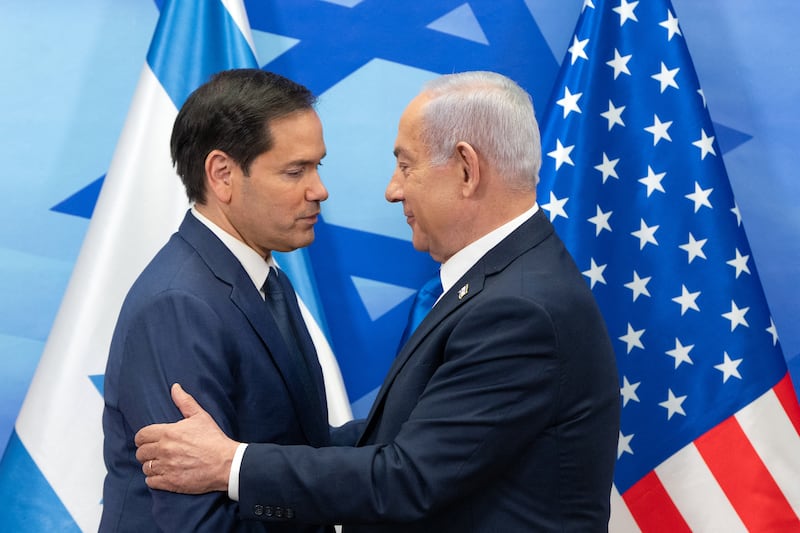 Secretary of State Marco Rubio and Israeli Prime Minister Benjamin Netanyahu