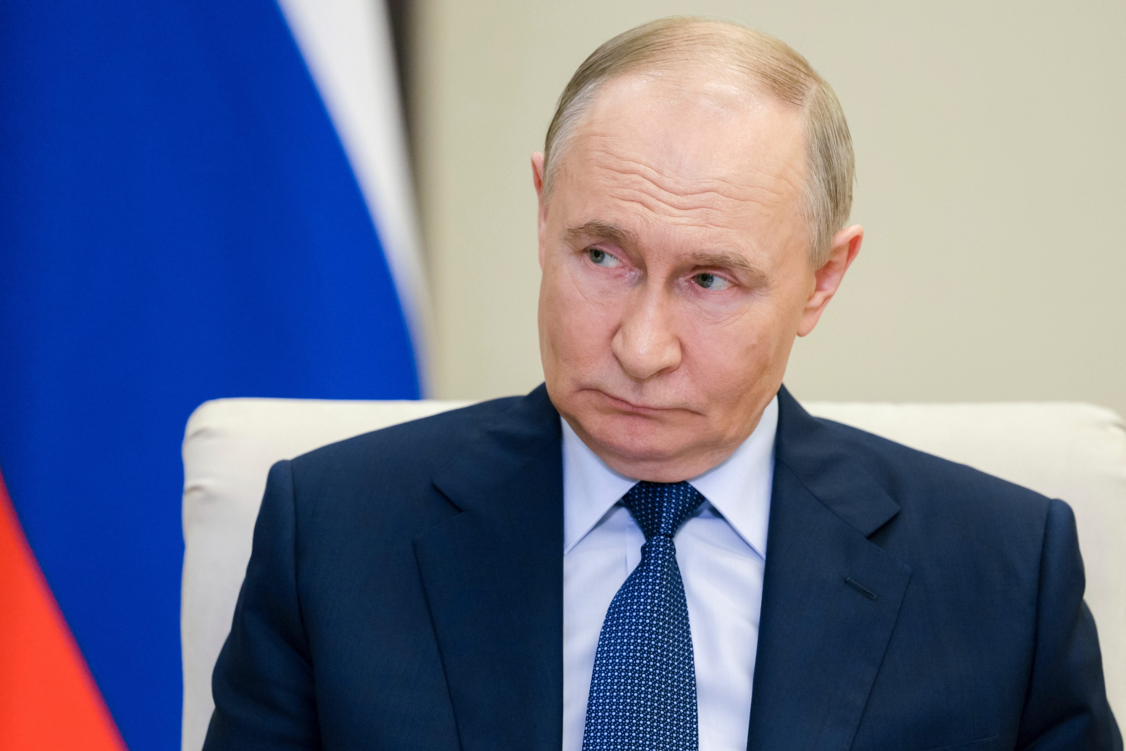 Russian President Vladimir Putin at a meeting of the Council for strategic development and national projects in Moscow, on June 6, 2025.