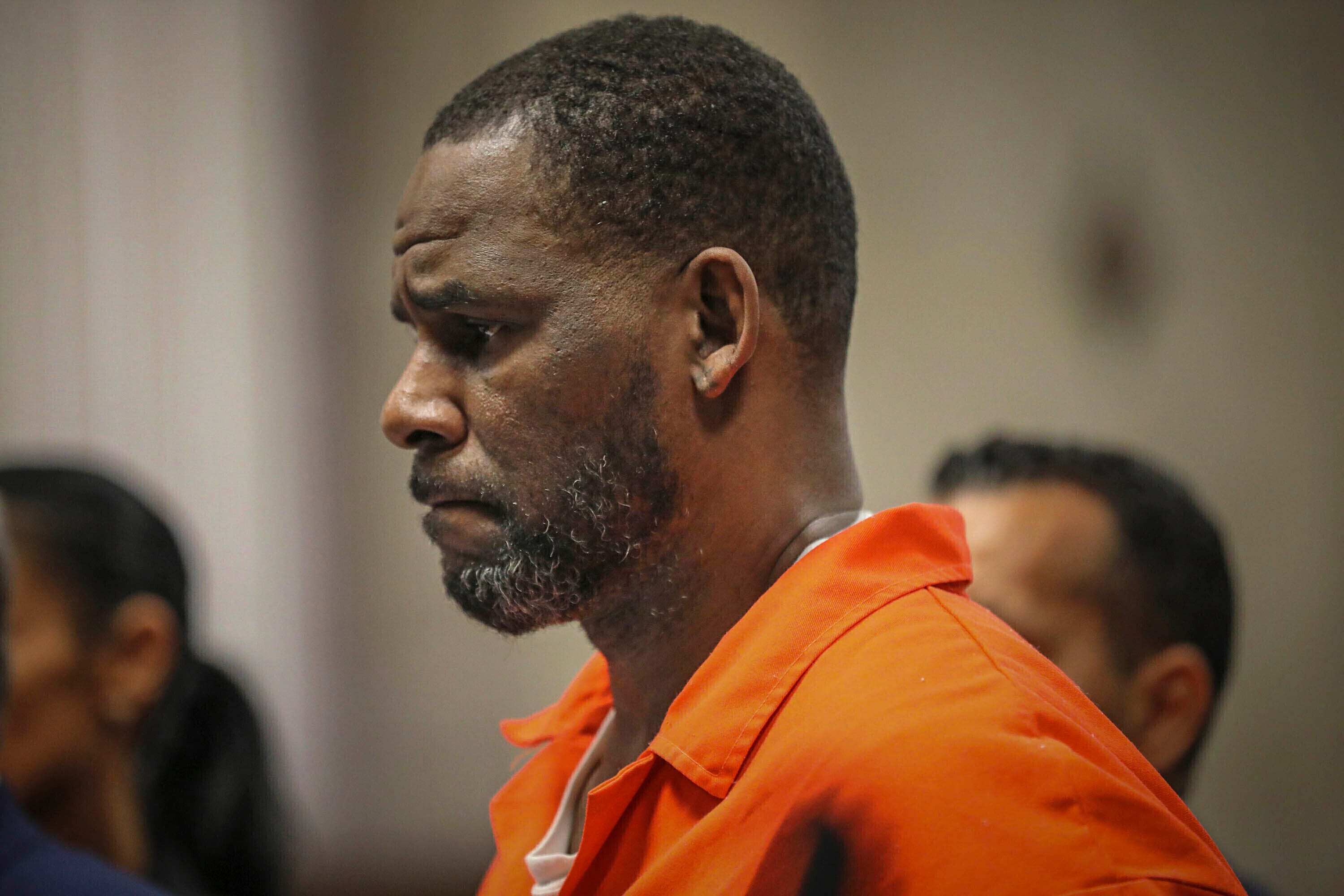 n this Sept. 17, 2019, file photo, R. Kelly appears during a hearing at the Leighton Criminal Courthouse in Chicago.