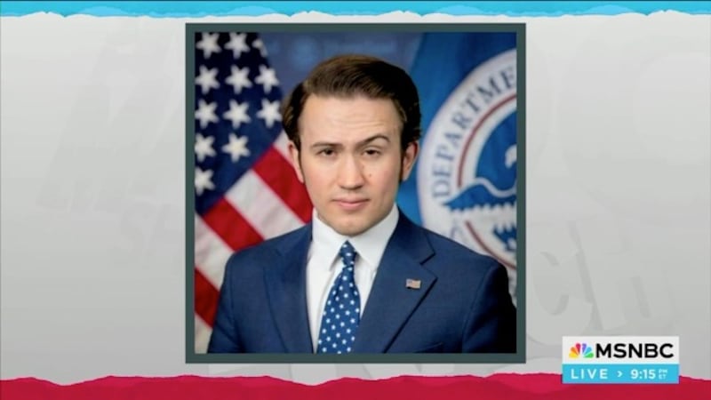 Screenshot of Thomas Fugate on Rachel Maddow Show.