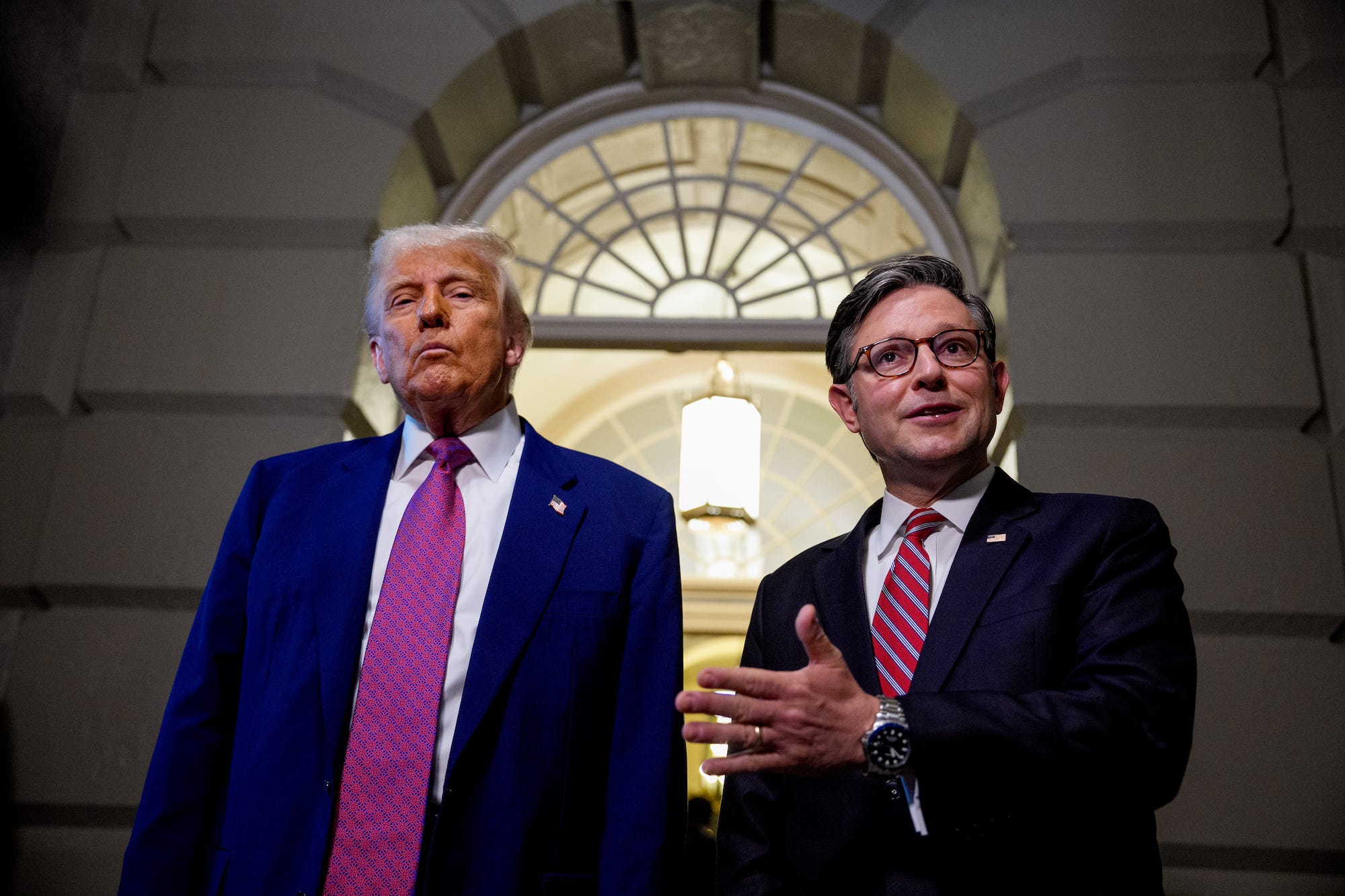 Donald Trump and Mike Johnson