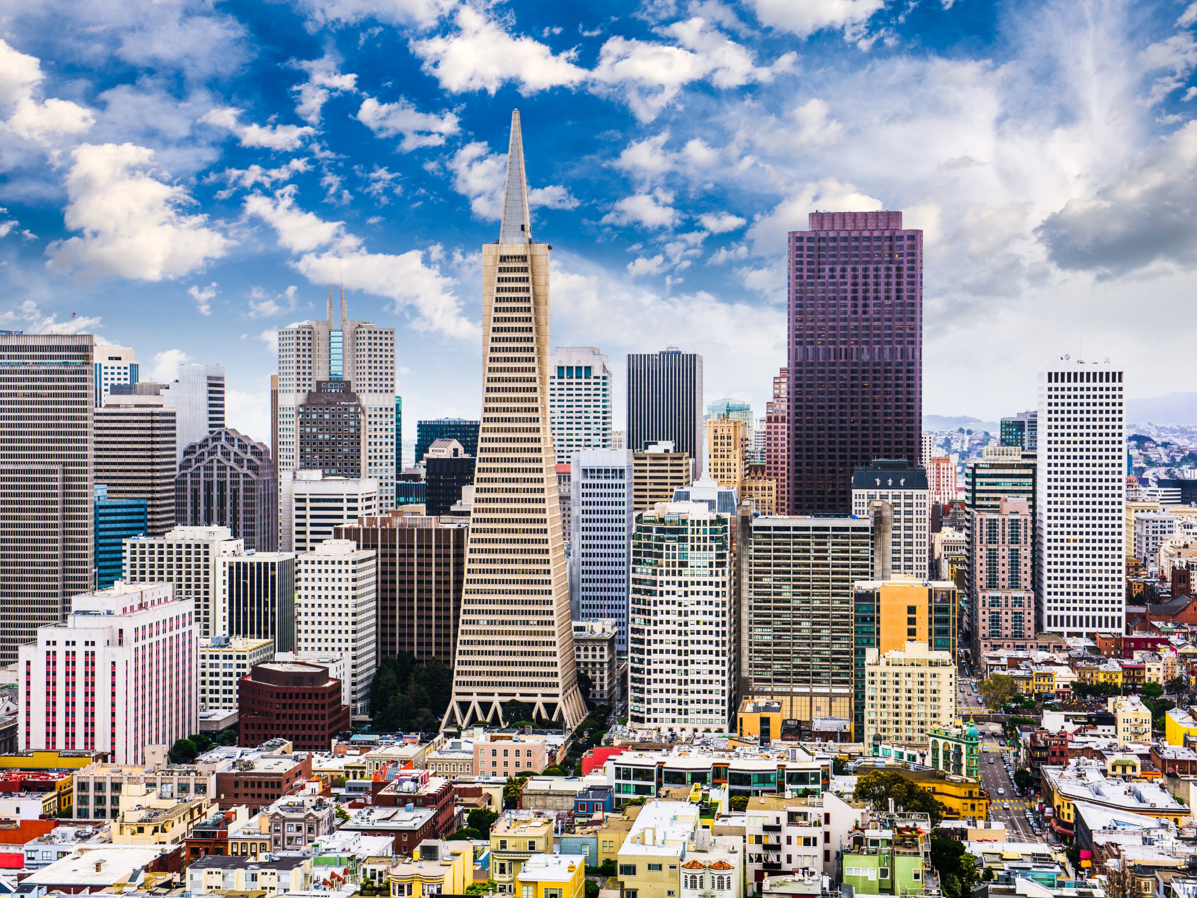 San Francisco, California skyline.