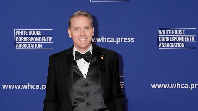 Scott Jennings poses on the red carpet upon arrival for the annual White House Correspondents' Association (WHCA) Dinner in Washington, D.C., U.S., April 26, 2025. Now he is lining up a possible new role.