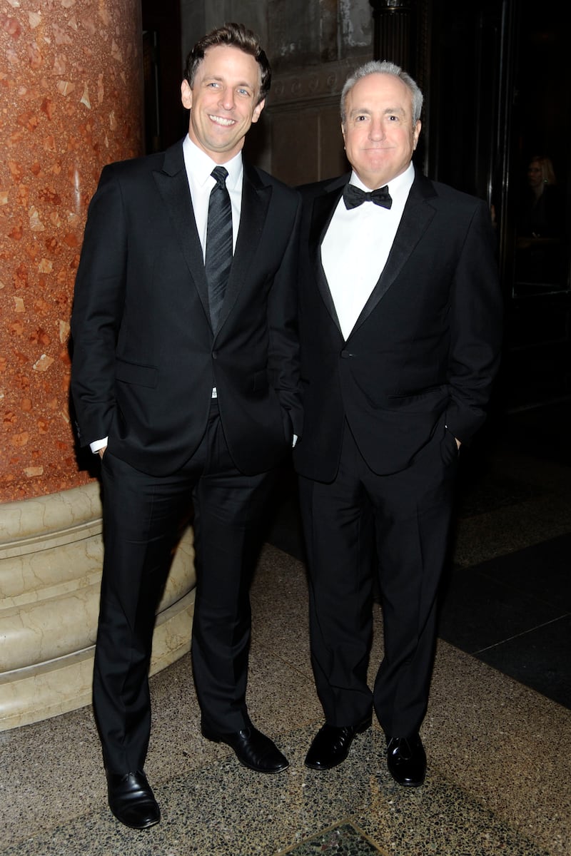 Seth Meyers and Lorne Michaels