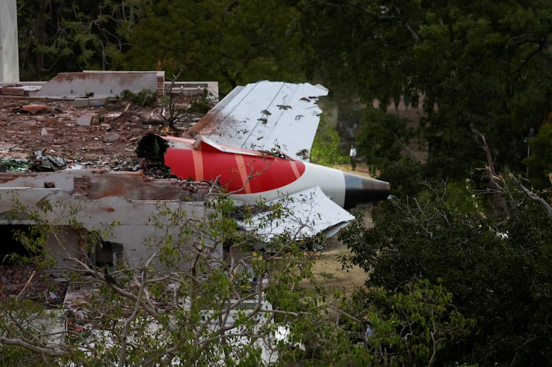 Air India plane wreckage