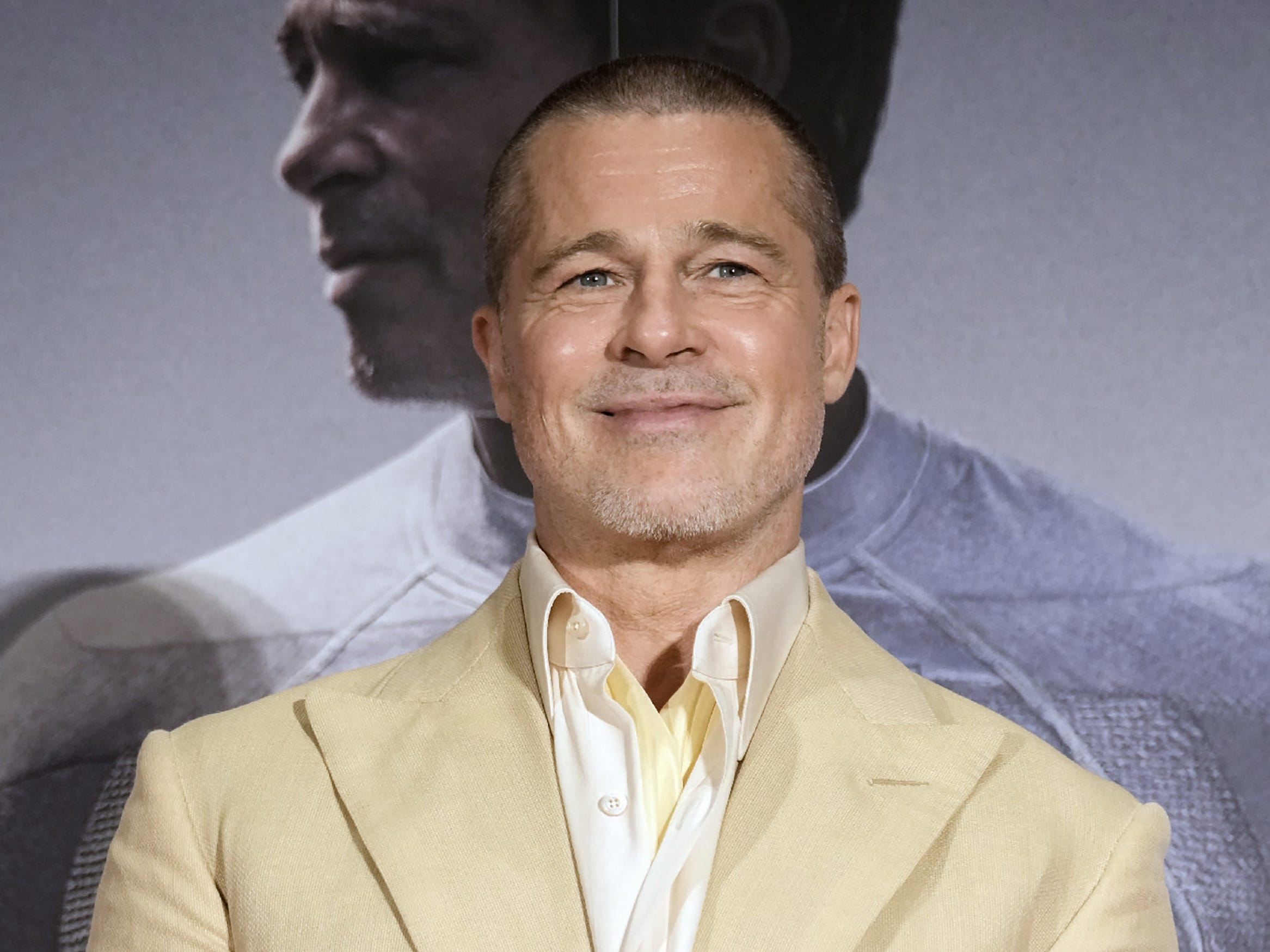 This photo taken on June 25, 2025 shows US actor Brad Pitt attends an event for his latest film "F1: The Movie", in Tokyo. (Photo by JIJI Press / AFP) / Japan OUT (Photo by STR/JIJI Press/AFP via Getty Images)