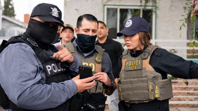 Homeland Security Secretary Kristi Noem joins ICE operation