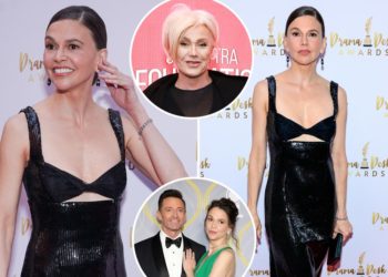 Sutton Foster avoids red carpet reporters’ questions after Hugh Jackman’s ex Deborra-Lee Furness’s jab