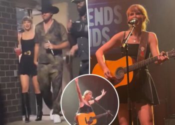 Taylor Swift performs live for the first time since reclaiming her masters at Nashville gig hosted by Travis Kelce