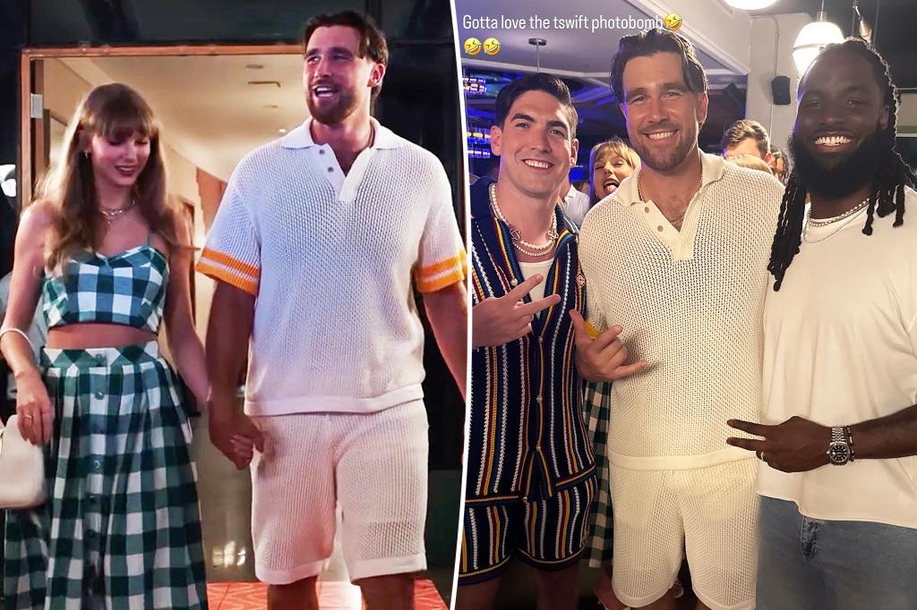 Taylor Swift photobombs Travis Kelce in hilarious photo from Nashville night out