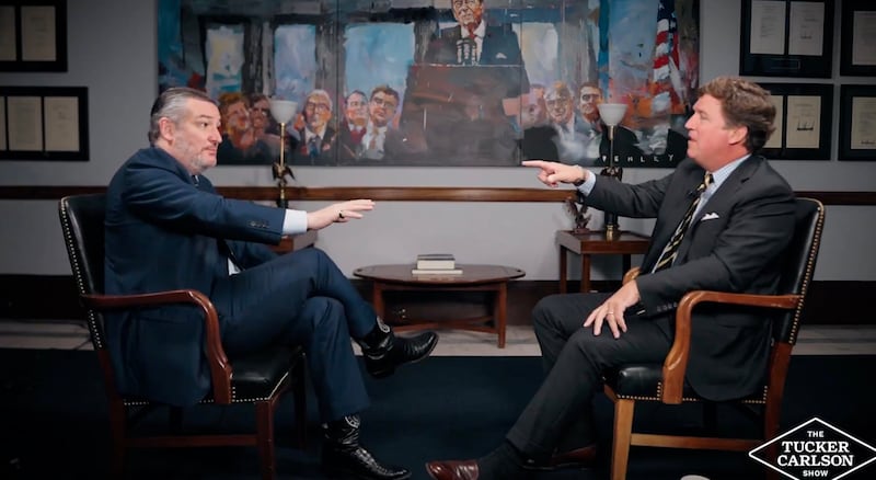 Tucker Carlson and Ted Cruz get fiery over Iran.