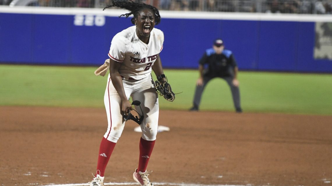 Texas Tech’s NiJaree Canady breaks down after heavy pitching load in Women’s College World Series