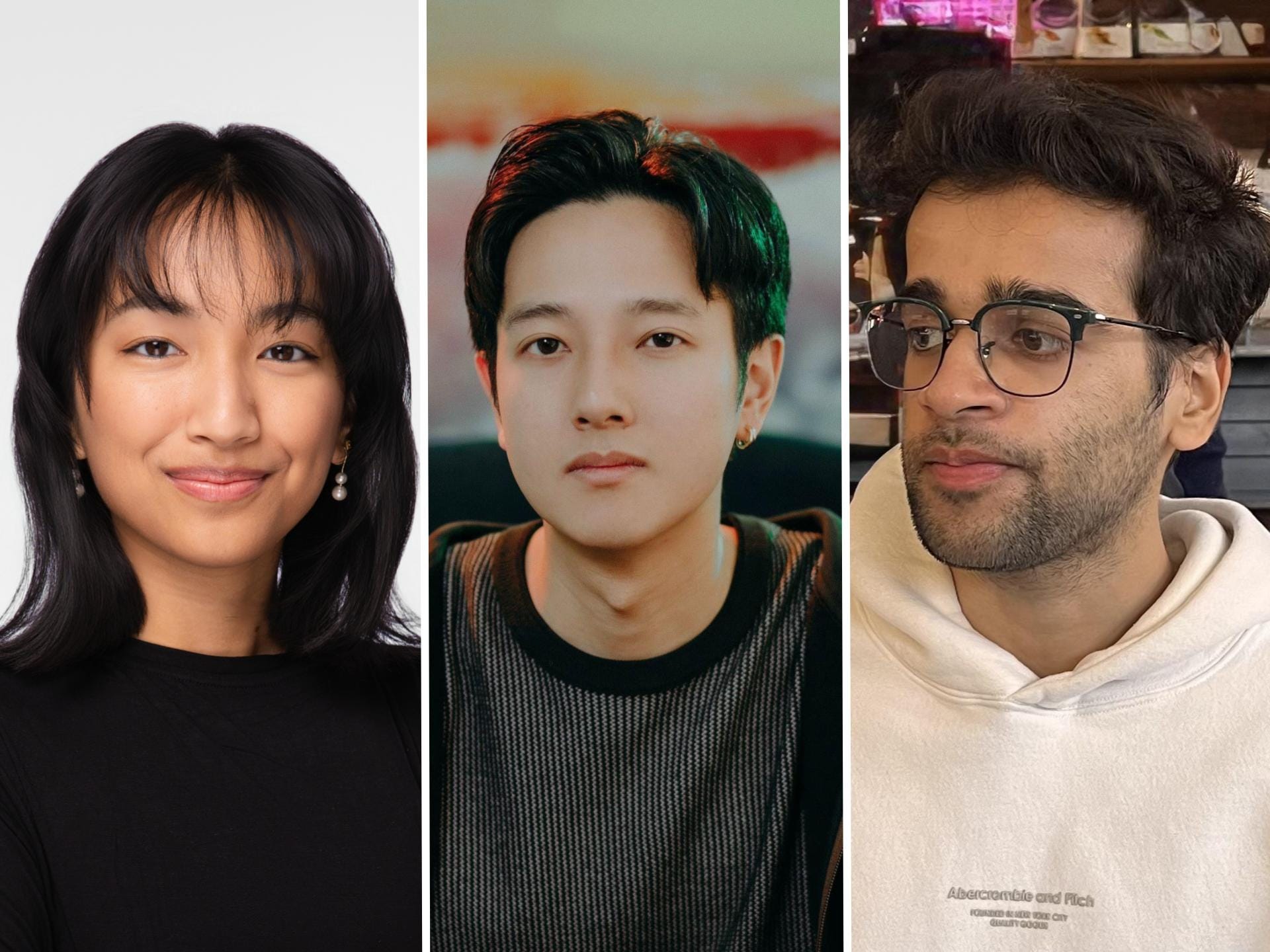 Priyanka Shrestha of Galen AI, Xavier (Tianhao) Chi of Mbodi AI, and Vaibhav Dubey of Plexe