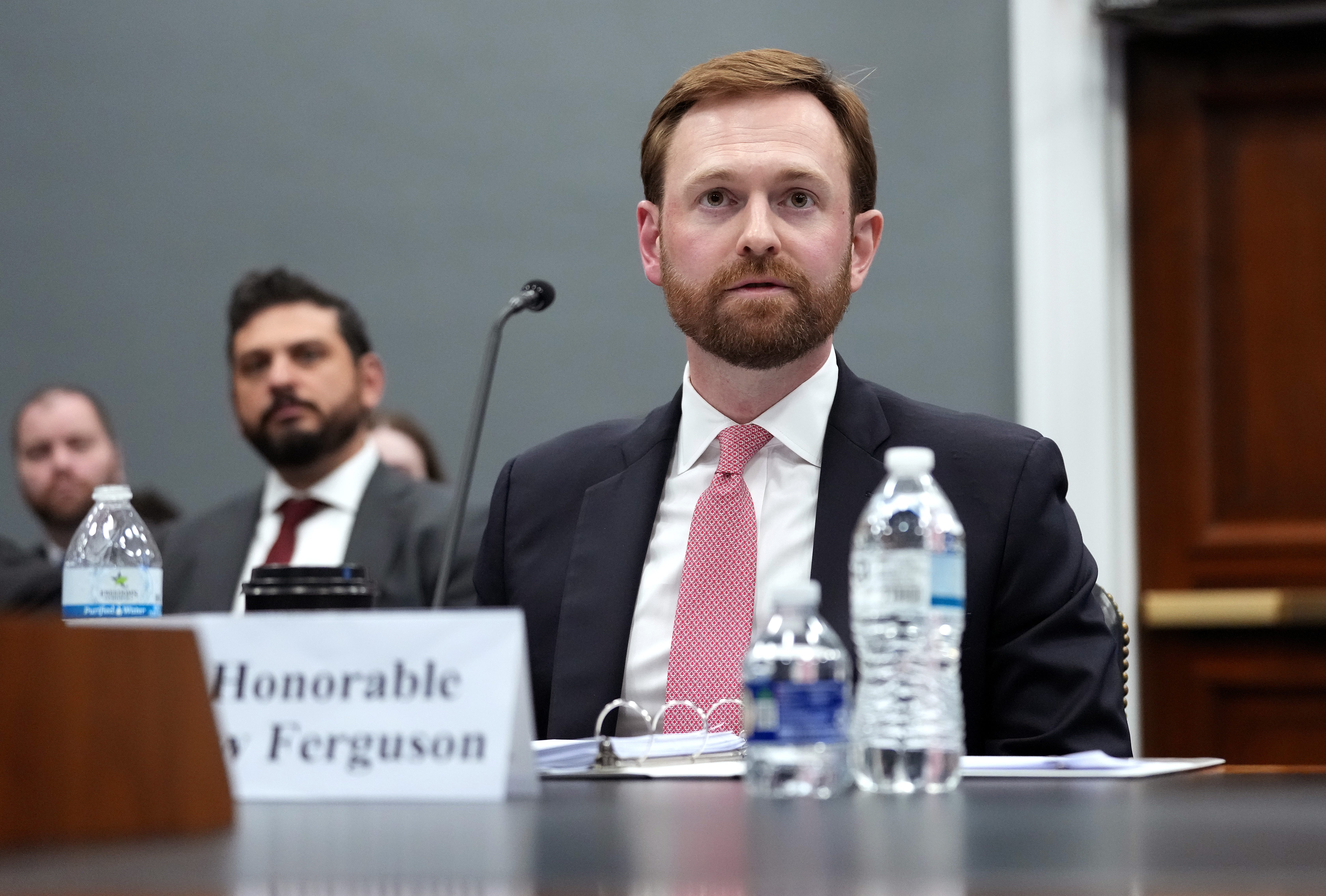 WASHINGTON, DC - MAY 15: Federal Trade Commission Chairman Andrew Ferguson testifies before the House Appropriations Committee Subcommittee on Financial Services and General Government in the Rayburn House Office Building on May 15, 2025 in Washington, DC. The Subcommittee held an oversight hearing on the U.S. Federal Trade Commission. (Photo by Kevin Dietsch/Getty Images)