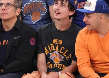 The NAHMIAS x New York Knicks Shirt That Timothée Chalamet Wore Courtside Drops This Weekend