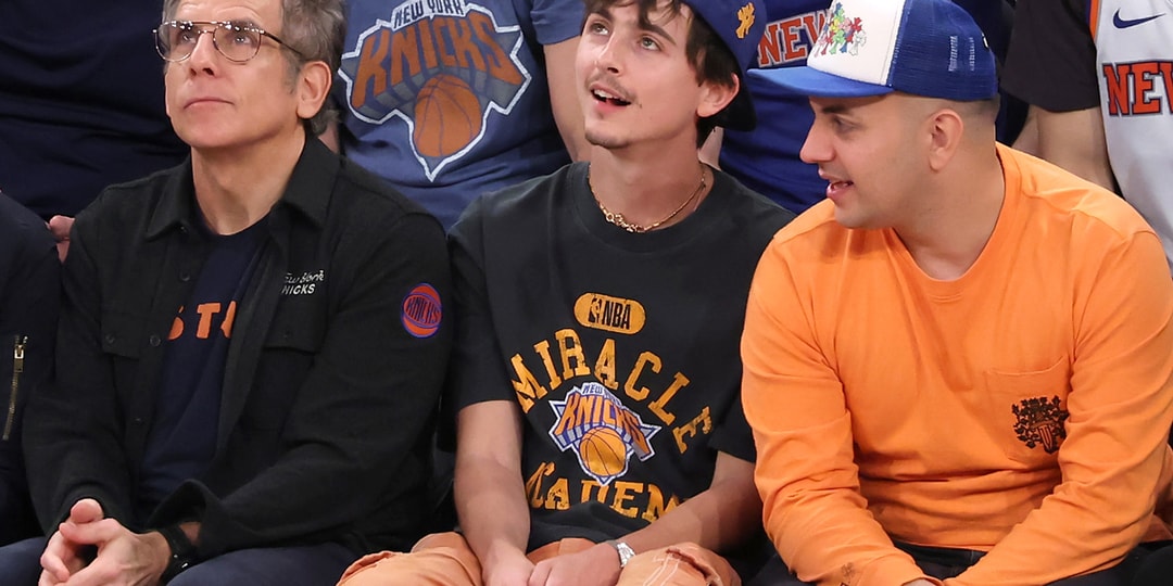 The NAHMIAS x New York Knicks Shirt That Timothée Chalamet Wore Courtside Drops This Weekend
