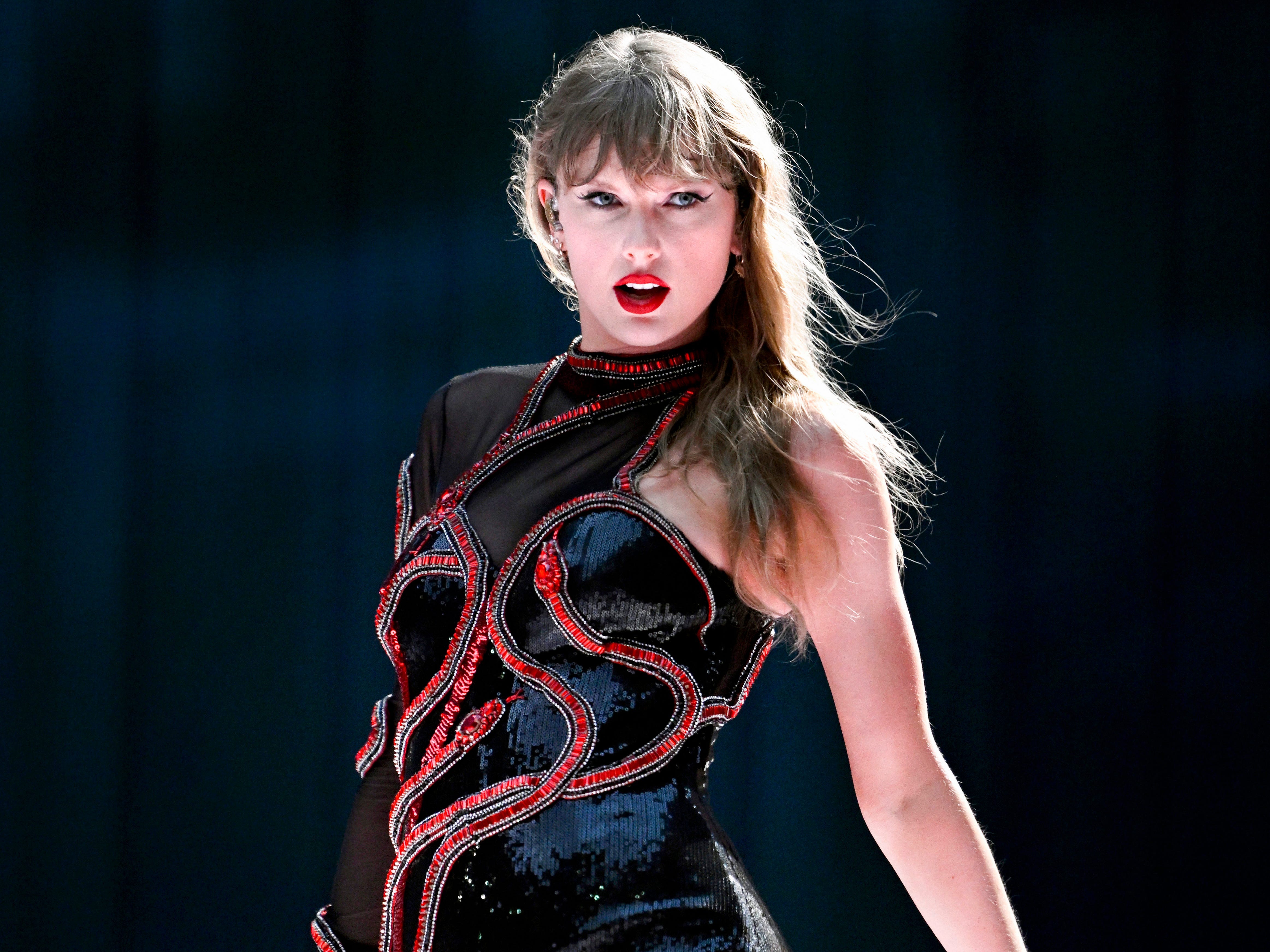 Taylor Swift performs during the Eras Tour.