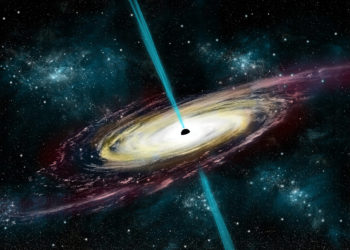 The largest black hole jet ever discovered is three times bigger than the Milky Way