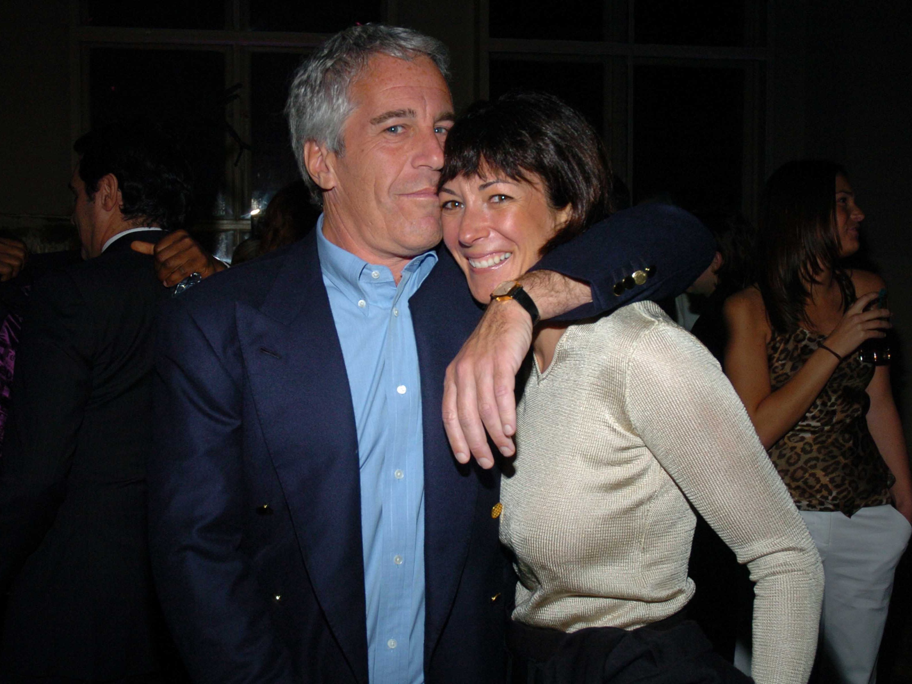 Jeffrey Epstein and Ghislaine Maxwell attend de Grisogono Sponsors The 2005 Wall Street Concert Series Benefitting Wall Street Rising, with a Performance by Rod Stewart at Cipriani Wall Street on March 15, 2005 in New York City.