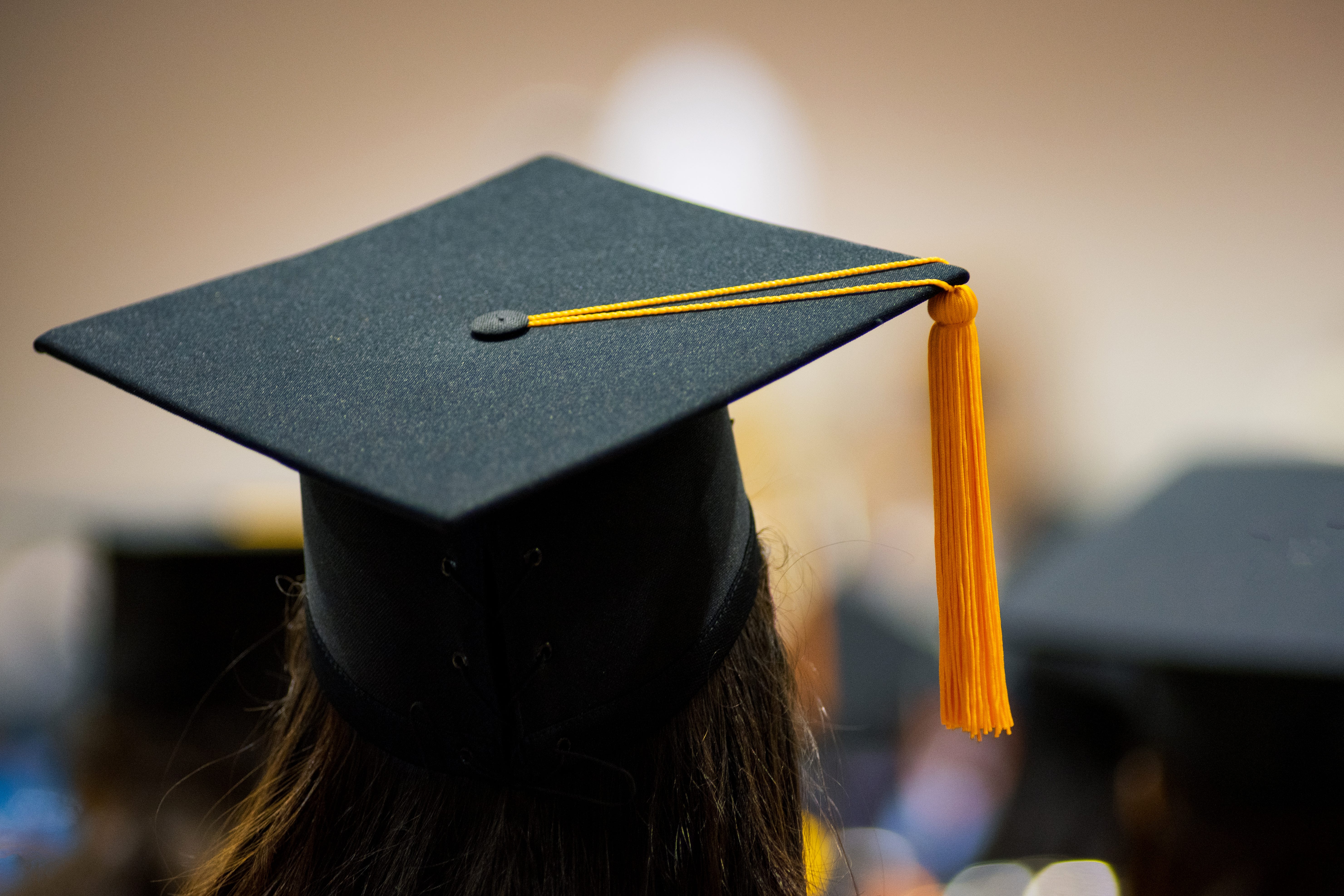 Silhouette of college graduate