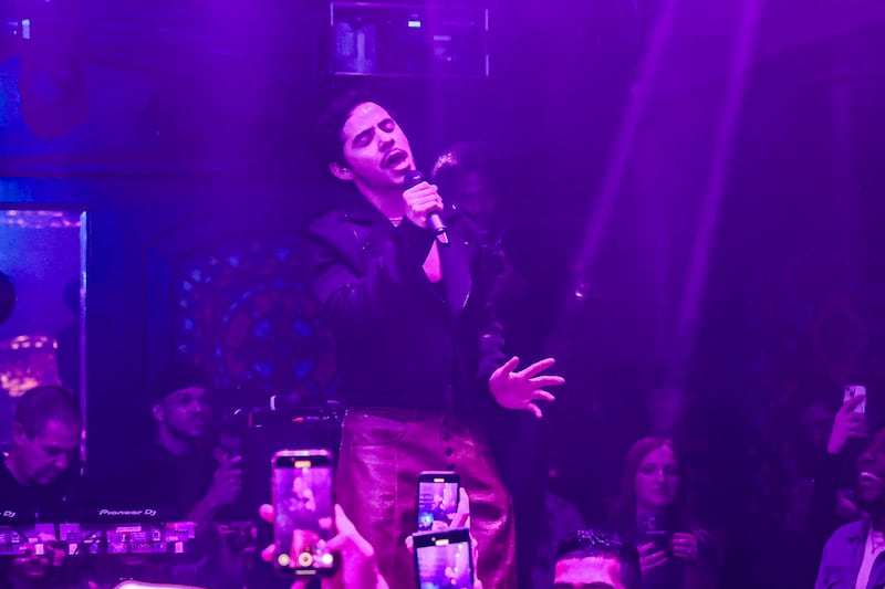 David Archuleta performs at the "Freedom" release party.