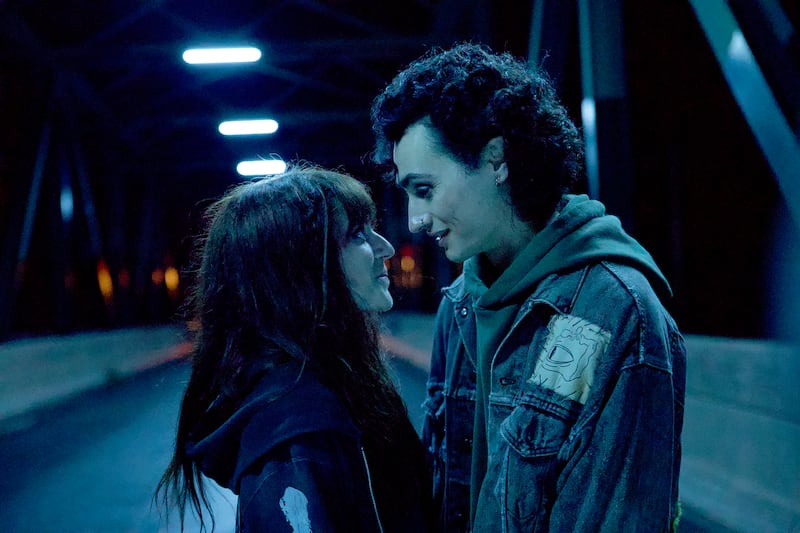 Romy Weltman as Martha “Em” Cypress and Kaleb Horn as Rhodey Rasch.