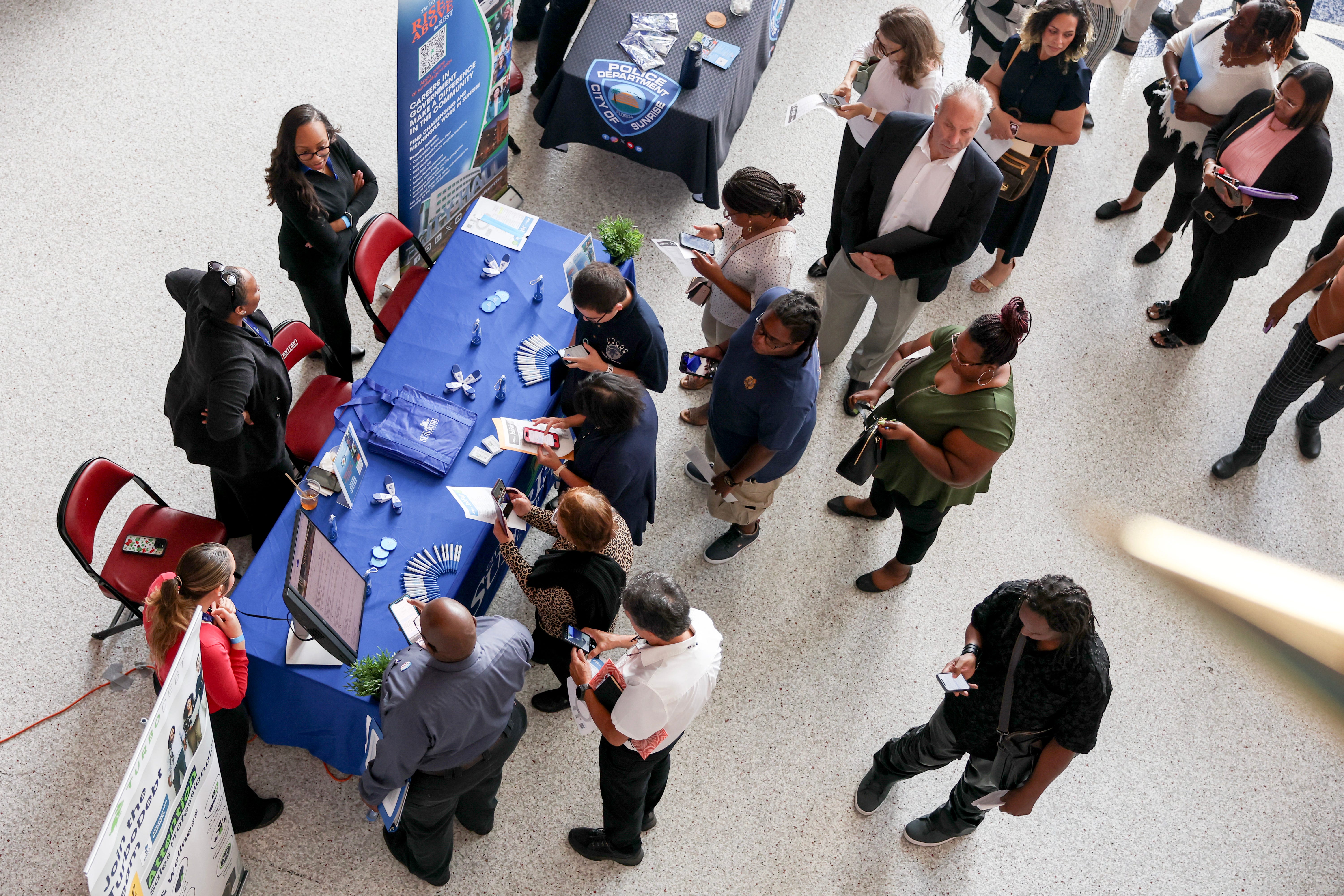People at a job fair