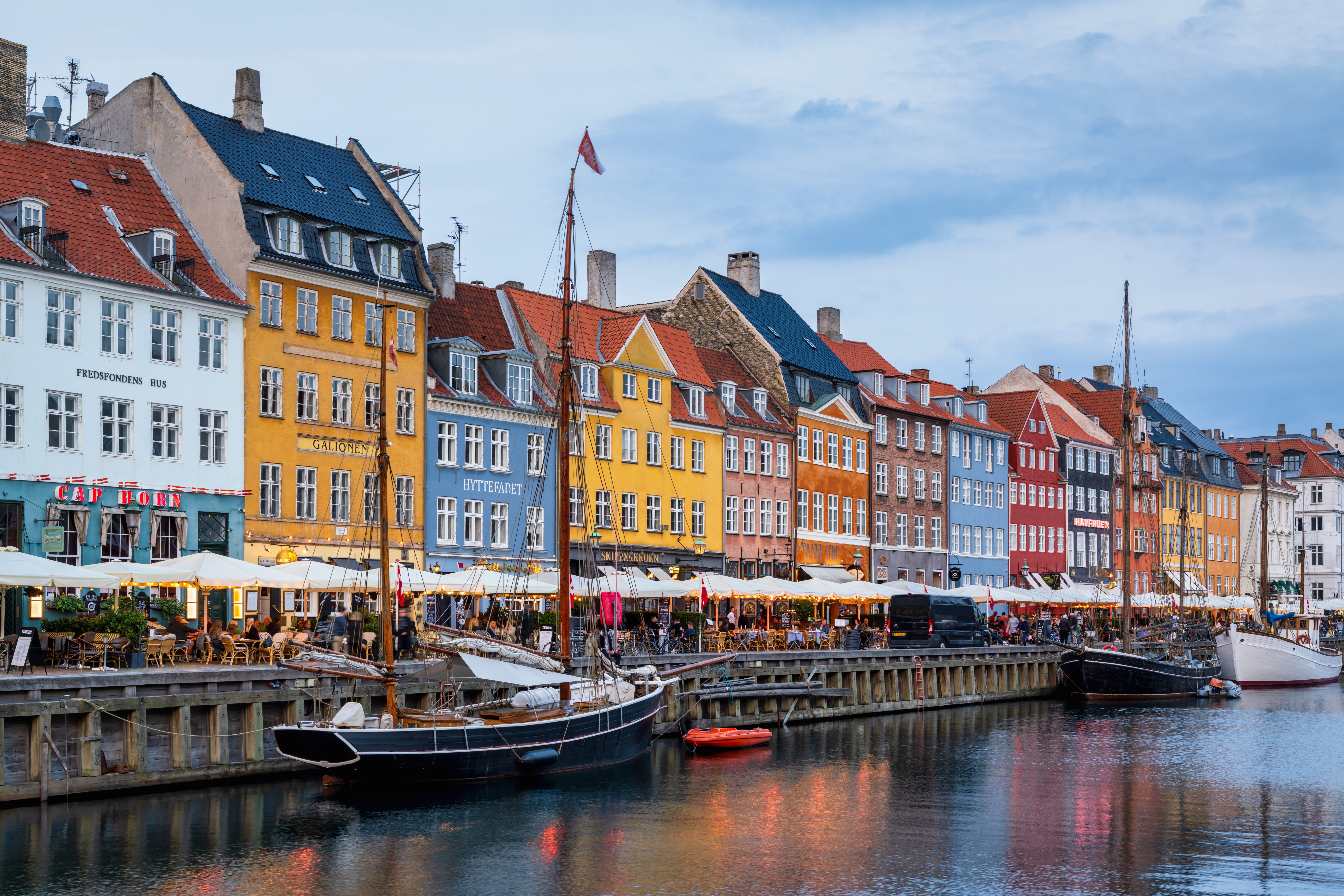 Nyhavn district in Copenhagen