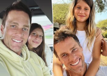 Tom Brady snuggles up with look-alike daughter Vivian, 12, in rare father-daughter selfie: ‘My favorite co-pilot’