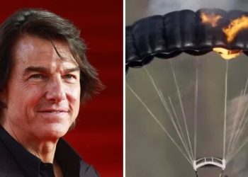 Tom Cruise’s Burning Parachute Stunt Earns Guinness World Record