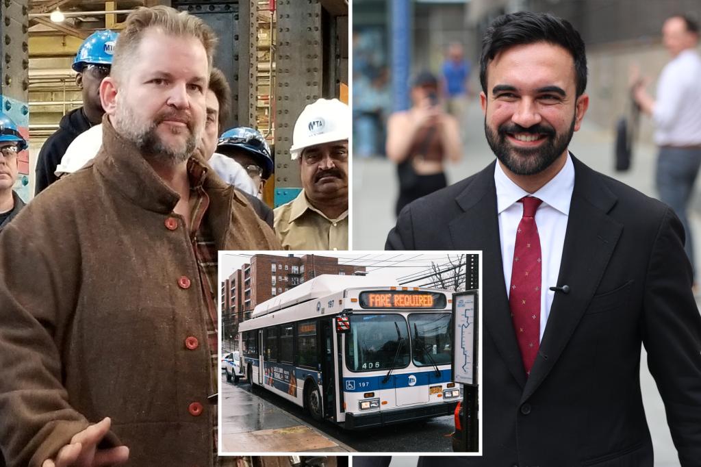 Transit union boss touts Zohran Mamdani’s free bus fare plan at campaign rally